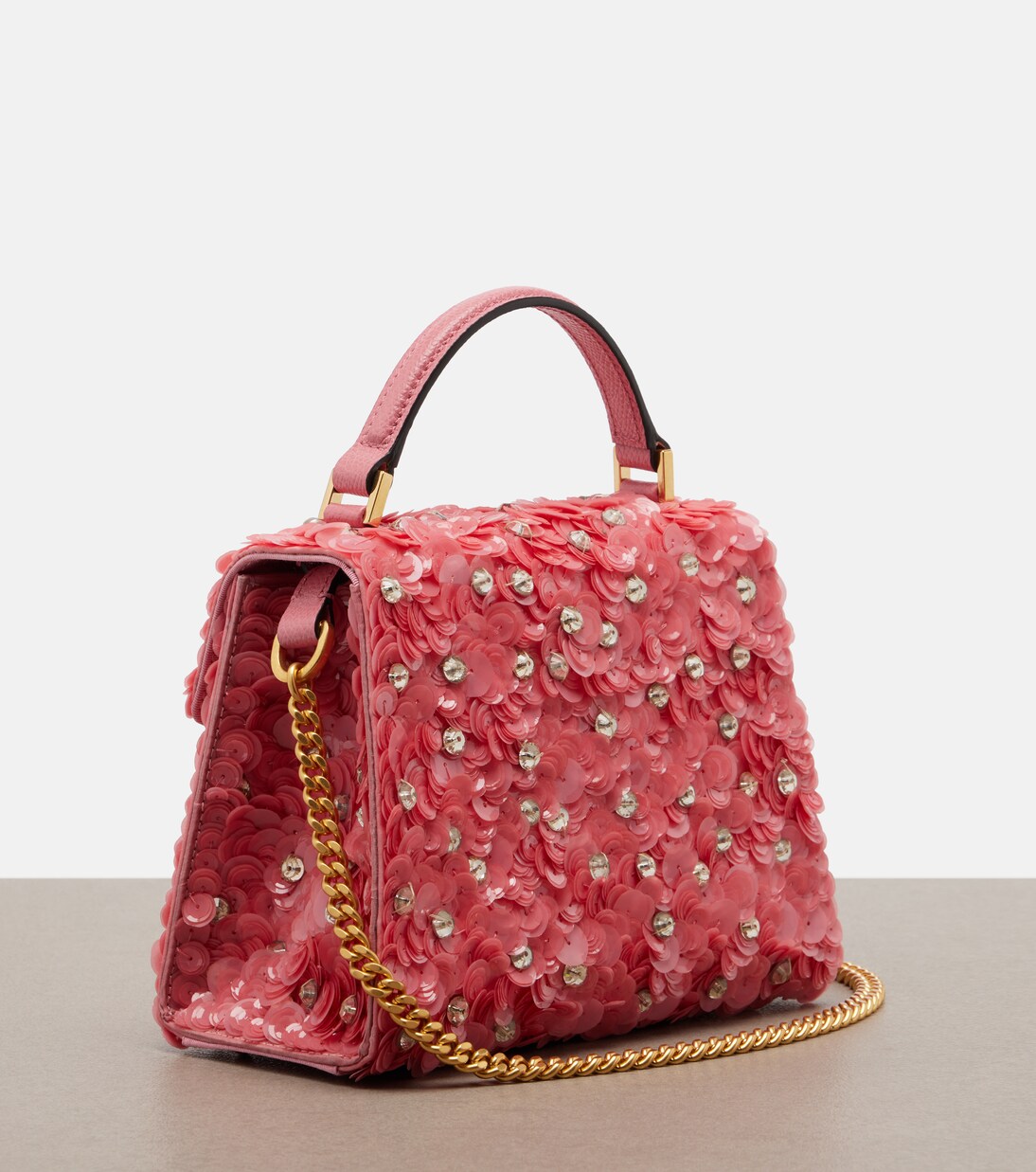 VSling Mini sequined top-handle bag | Valentino Garavani