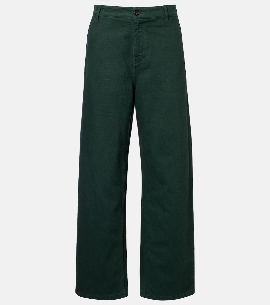 Cotton gabardine straight pants | Miu Miu