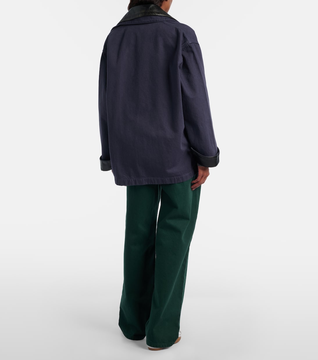 Cotton gabardine straight pants | Miu Miu