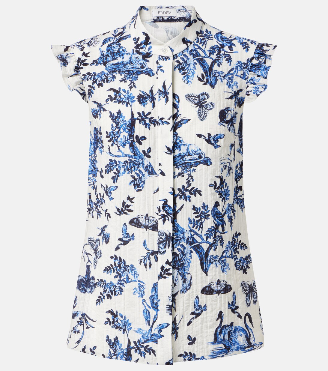 Camicia in popeline con stampa floreale | Erdem