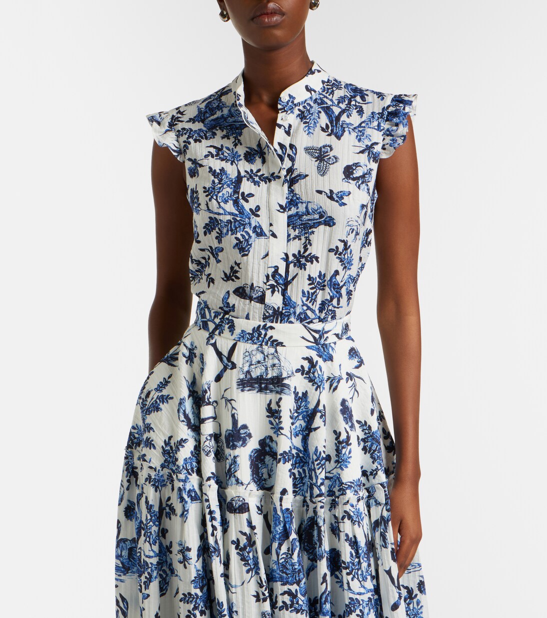 Camicia in popeline con stampa floreale | Erdem
