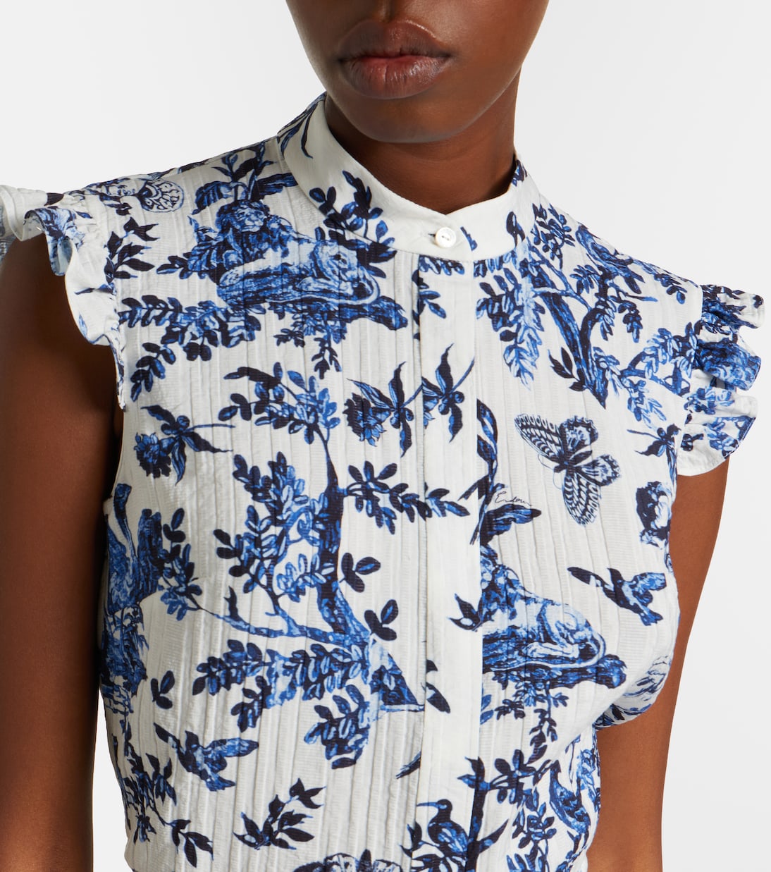 Camicia in popeline con stampa floreale | Erdem