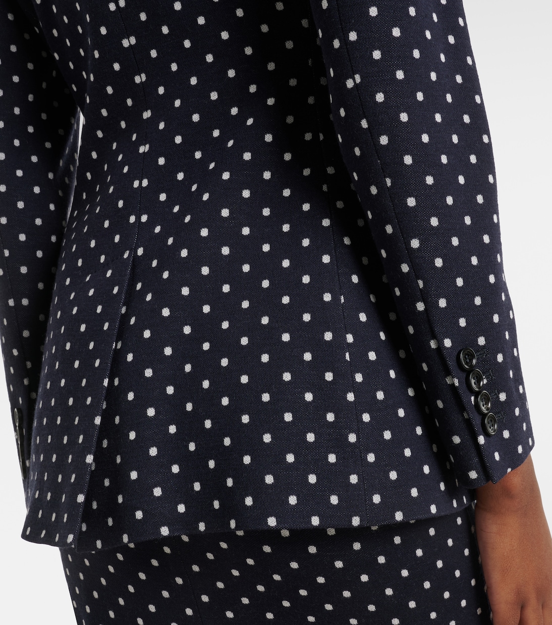 Blazer cruzado de jersey con lunares | Max Mara