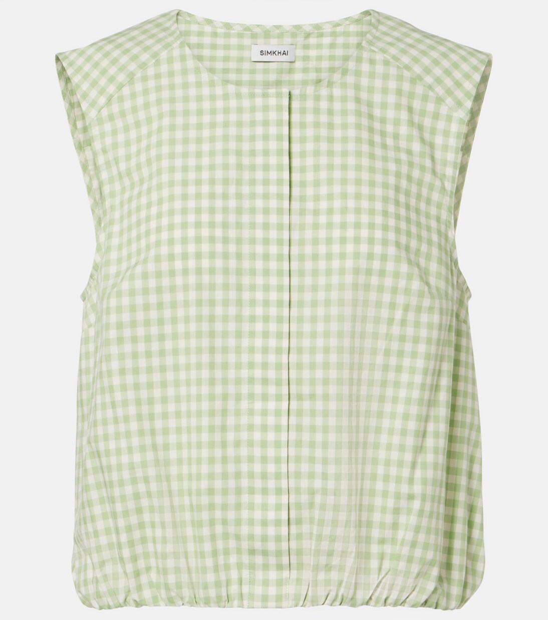 Gingham cotton-blend top | Simkhai