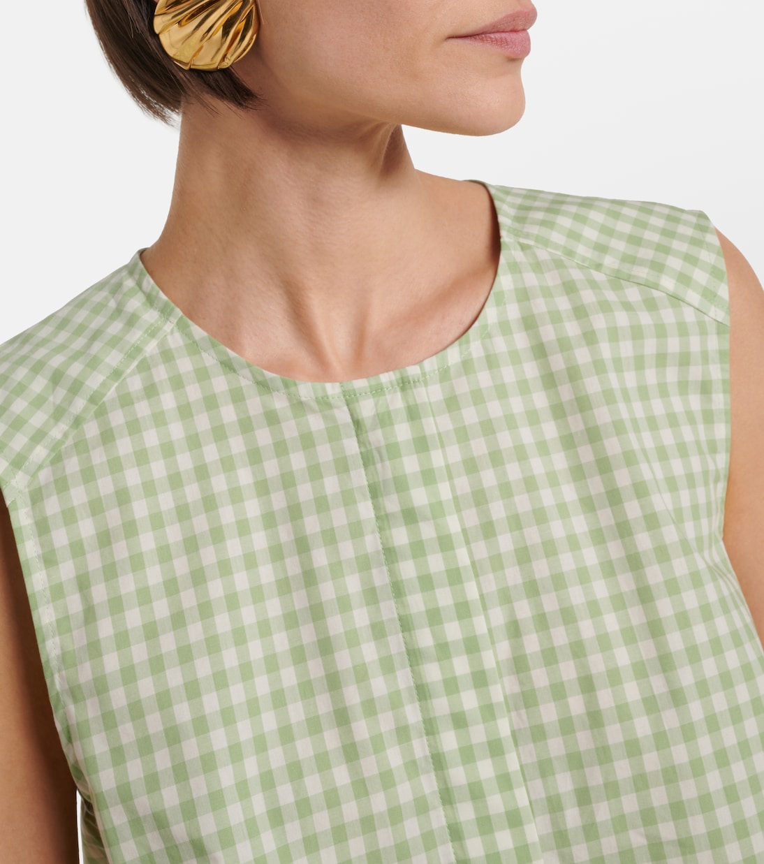 Gingham cotton-blend top | Simkhai