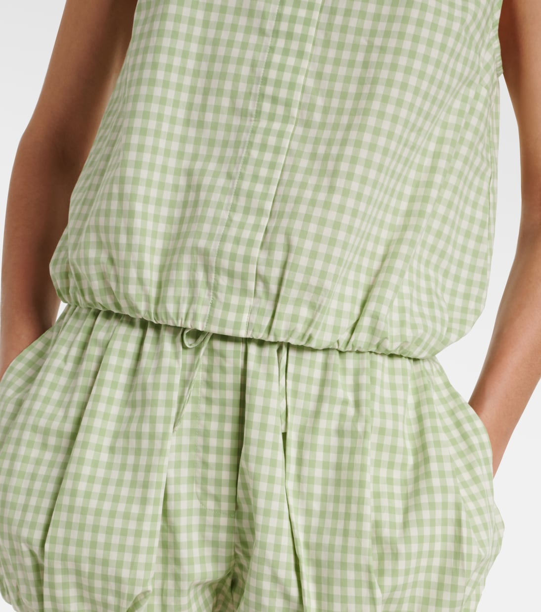 Gingham cotton-blend top | Simkhai