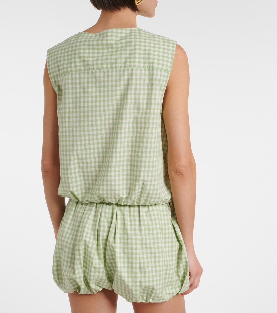 Gingham cotton-blend top | Simkhai