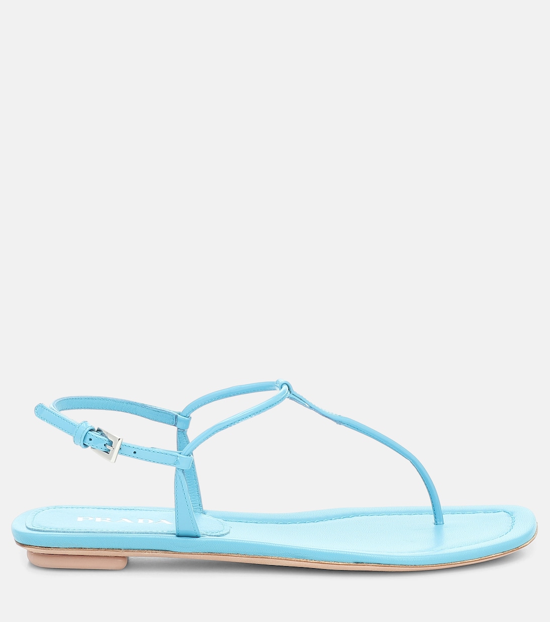 Patent leather thong sandals | Prada