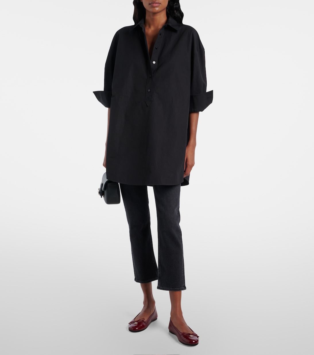 Jean slim Riley raccourci à taille haute | Agolde