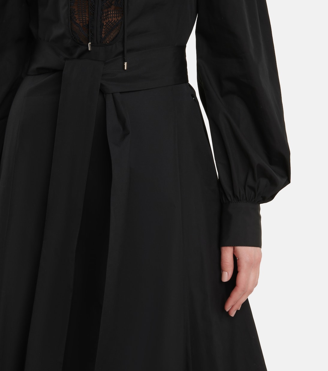 Robe midi Elias en coton et dentelle | Gabriela Hearst