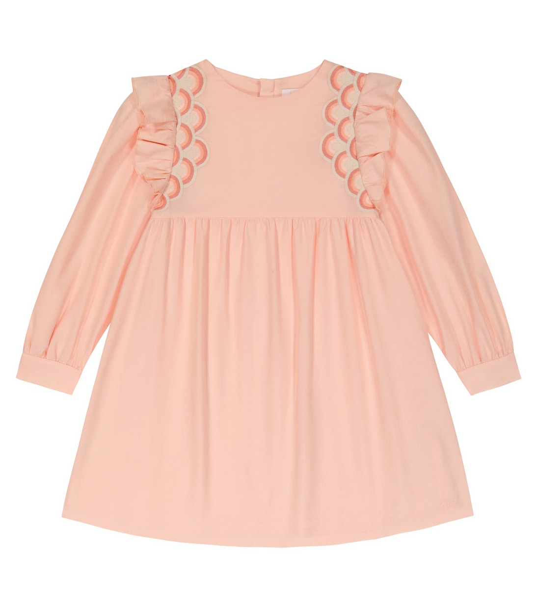 Besticktes Kleid aus Baumwolle | Chloé Kids