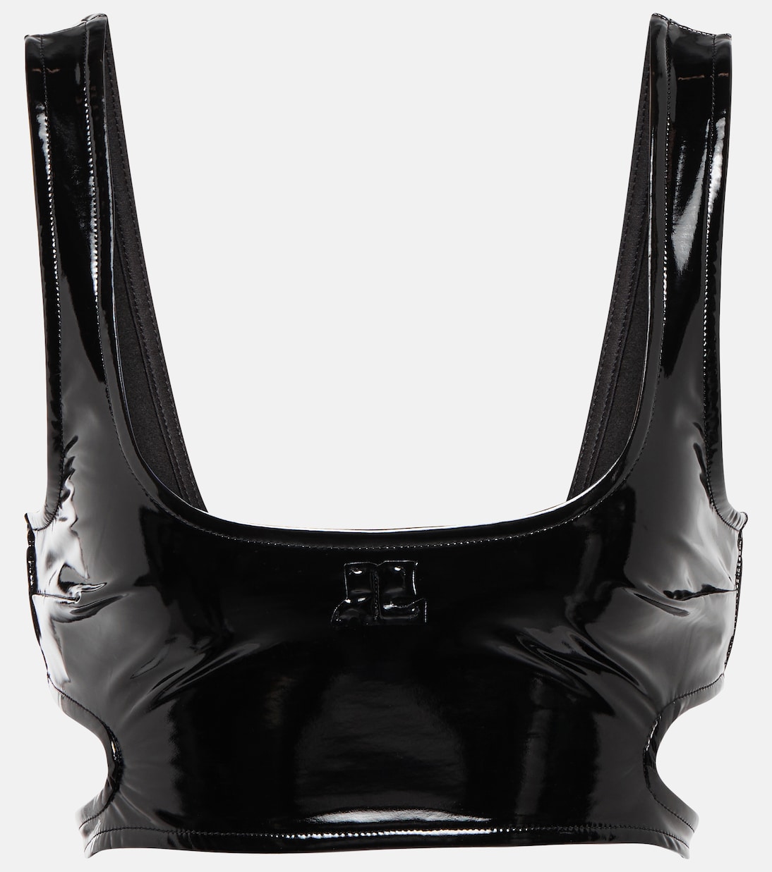 Cropped-Top aus Lederimitat | Courrèges