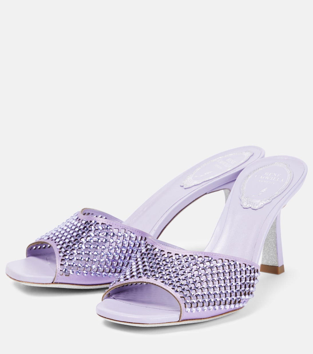 Pantoletten Ginger mit Kristallen | Rene Caovilla