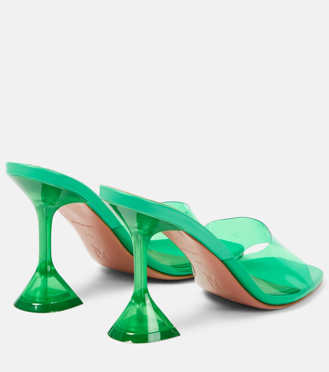 Pantoletten Lupita mit Leder | Amina Muaddi