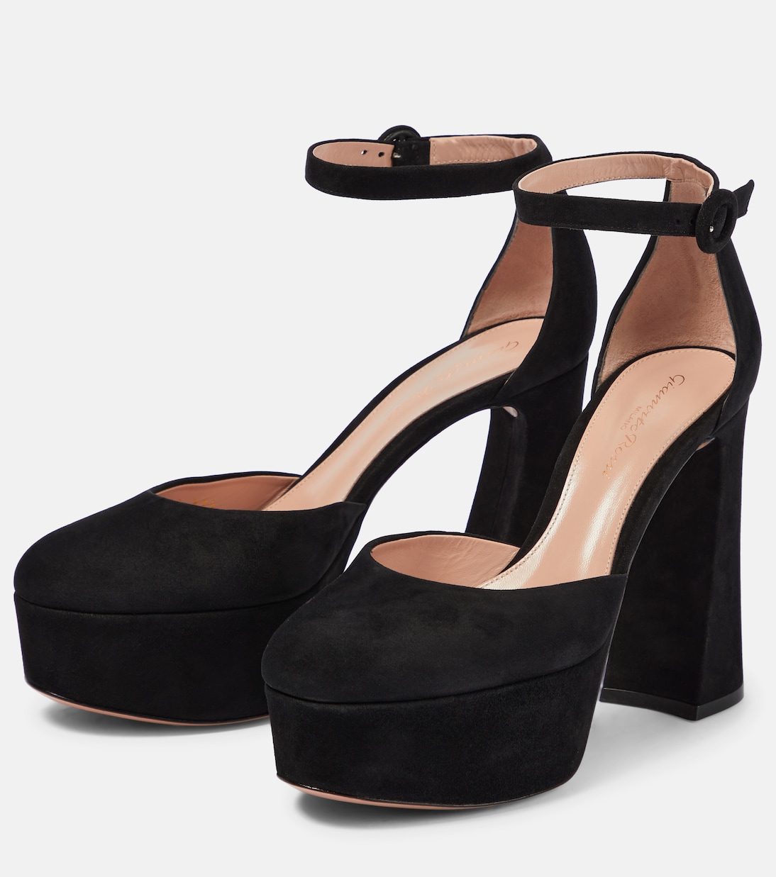 Plateau-Pumps Holly aus Veloursleder | Gianvito Rossi