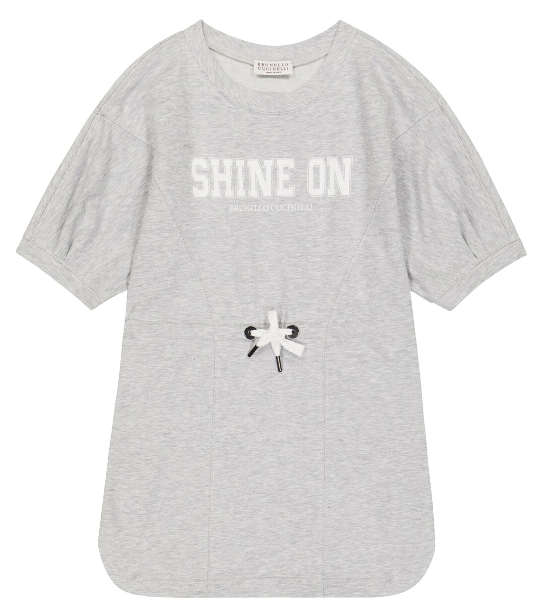 Printed cotton sweatshirt dress | Brunello Cucinelli Kids