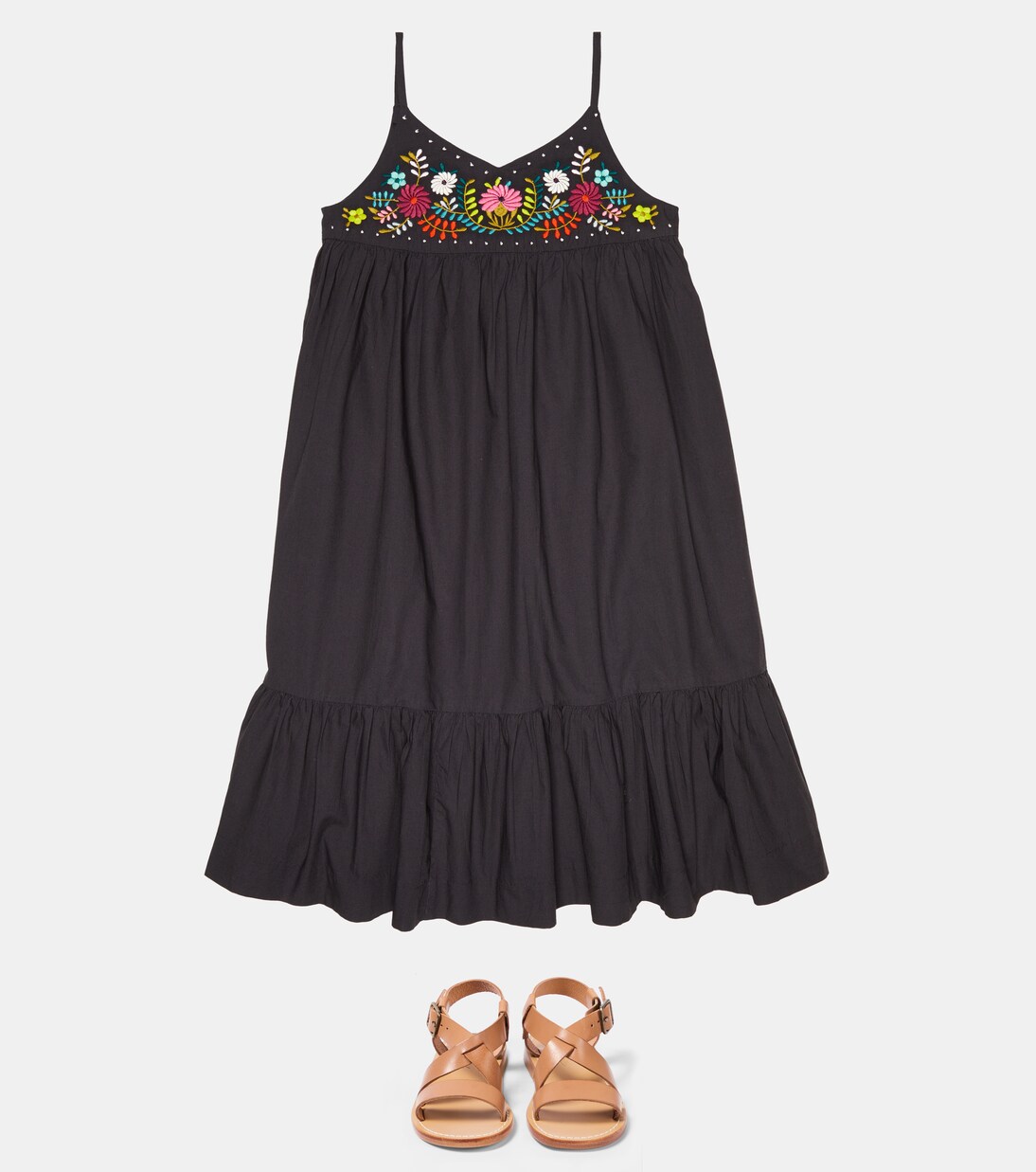 Thunder Anya cotton poplin dress | Bonpoint