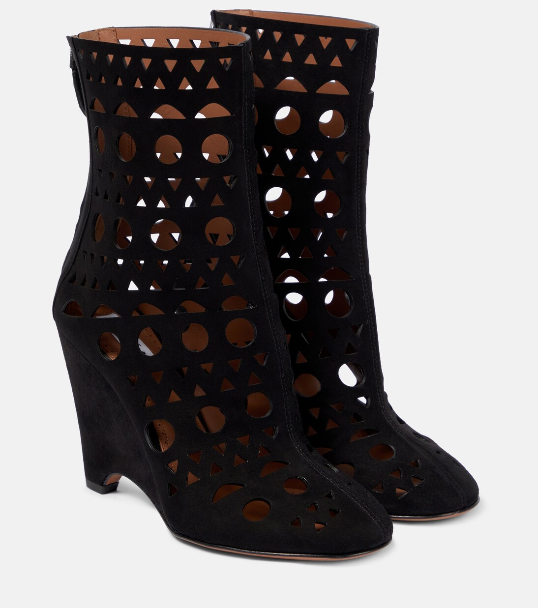Vienne suede wedge ankle boots | Alaïa
