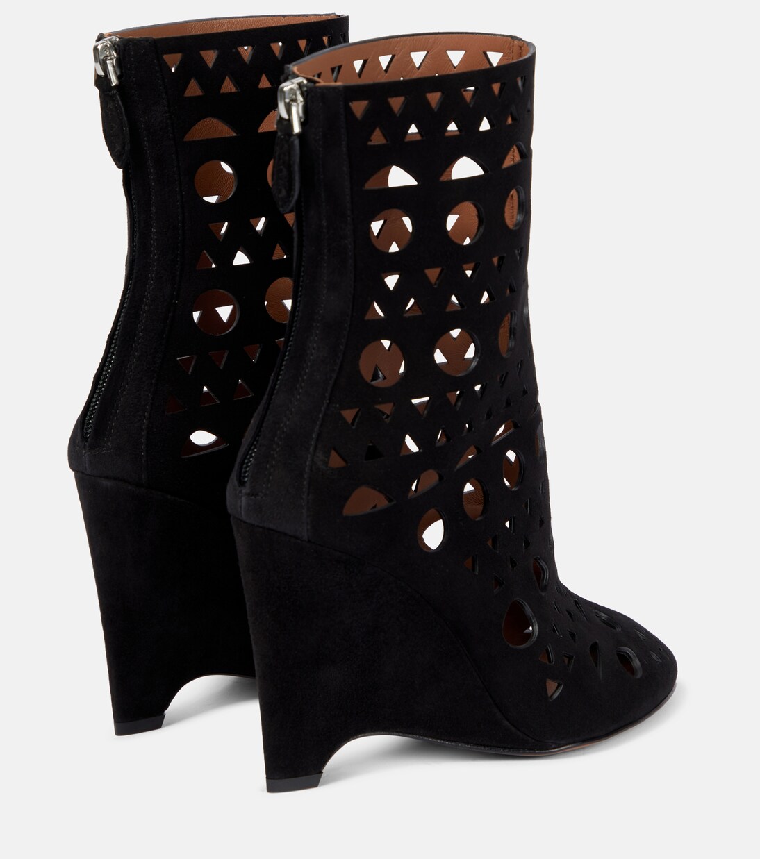 Vienne suede wedge ankle boots | Alaïa
