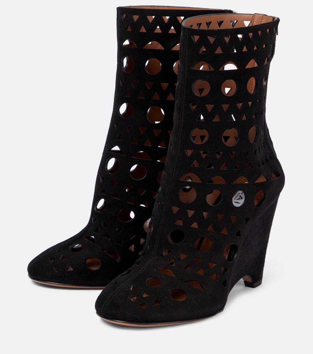 Vienne suede wedge ankle boots | Alaïa