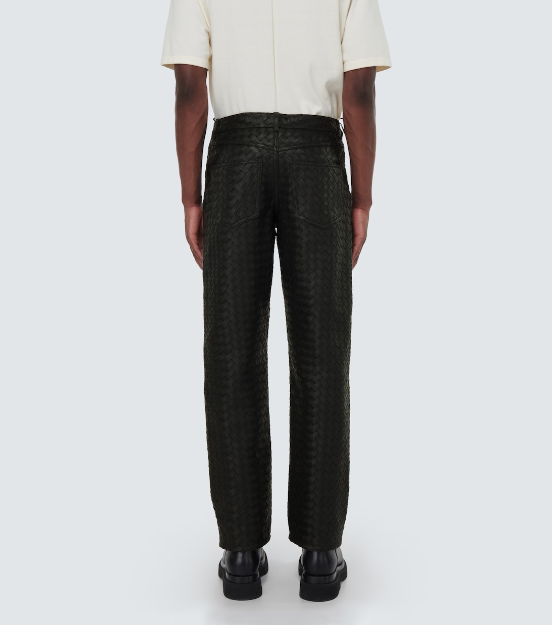 Intrecciato leather straight pants | Bottega Veneta