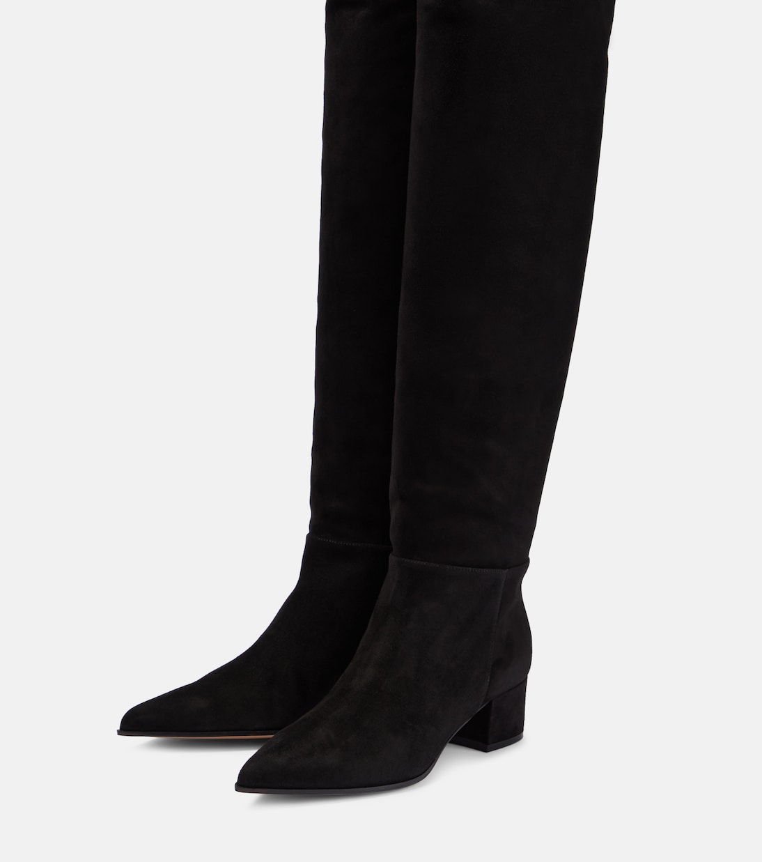 Suede leather knee-high boots | Gianvito Rossi