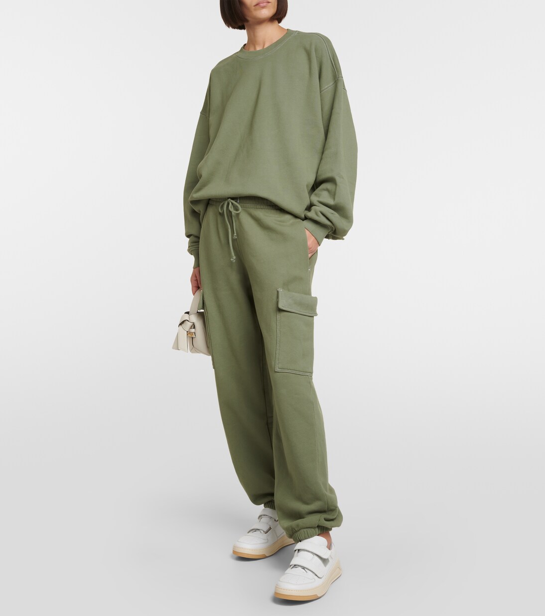 Cargo cotton jersey sweatpants  | Velvet