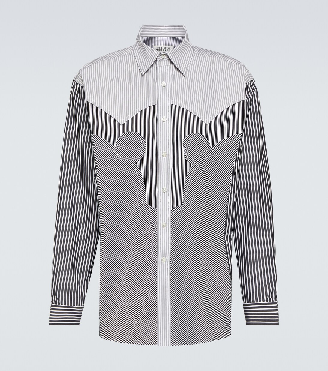 Striped cotton-blend shirt | Maison Margiela