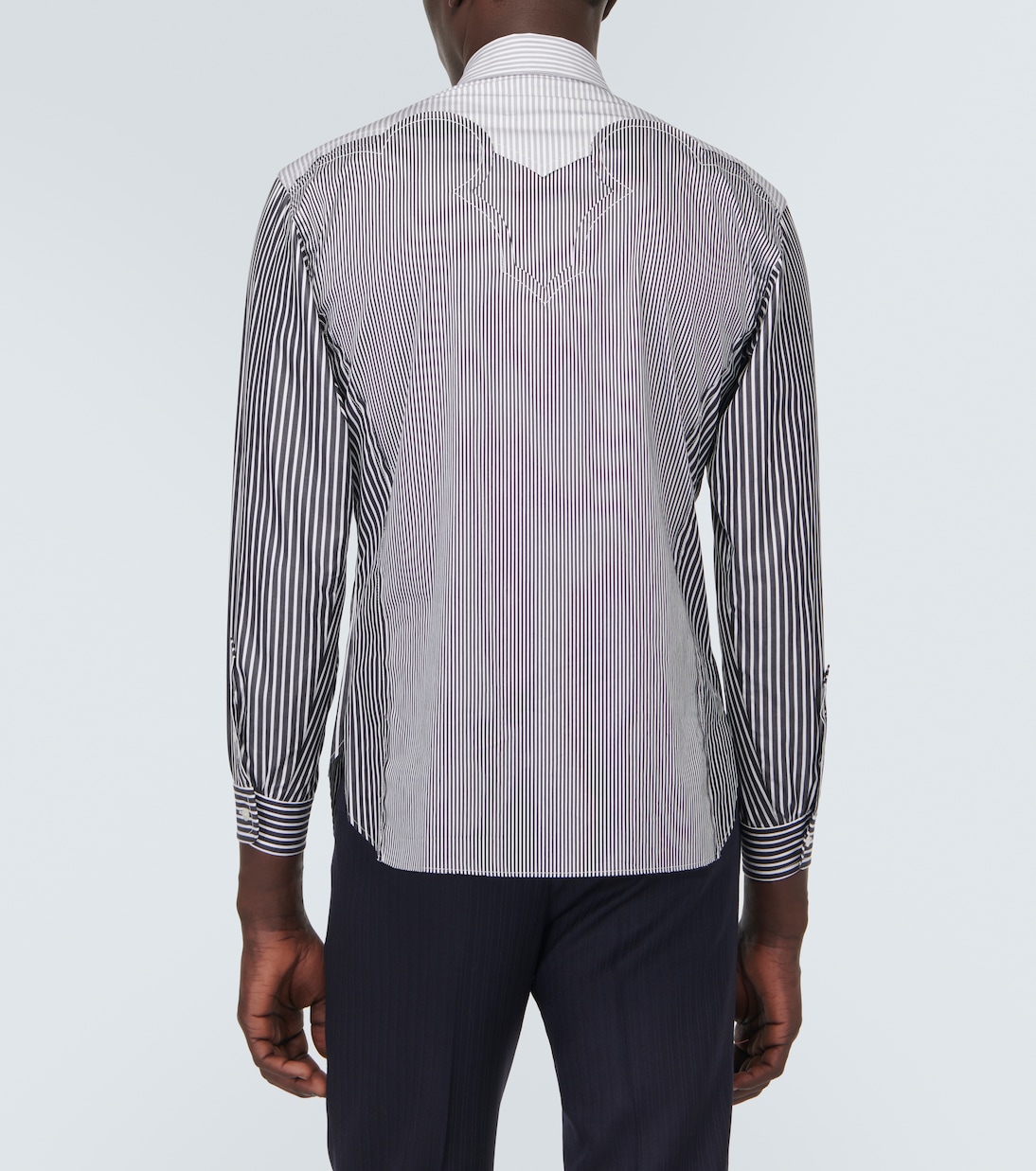 Striped cotton-blend shirt | Maison Margiela