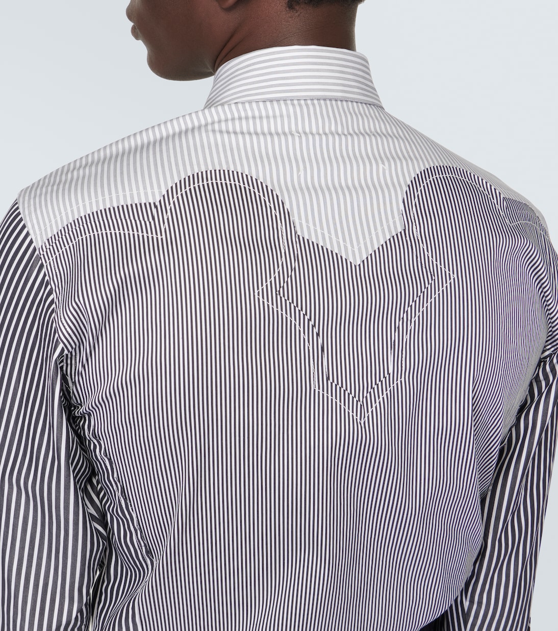 Striped cotton-blend shirt | Maison Margiela