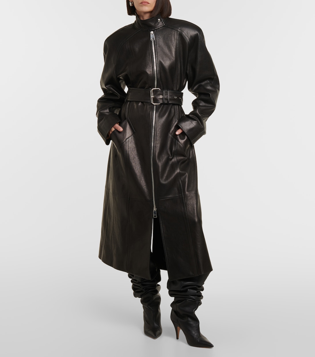 Bobbie leather coat | Khaite