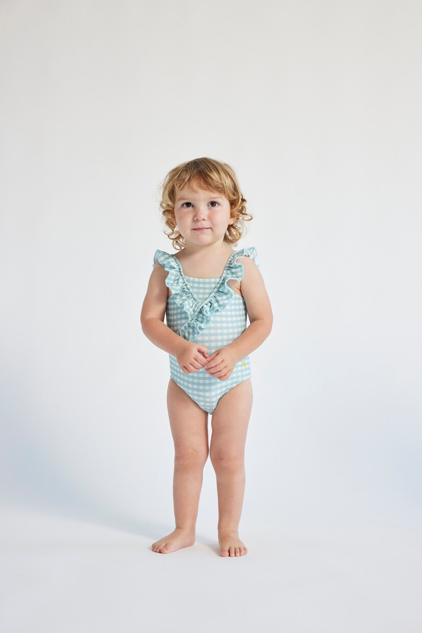 Baby Vichy ruffled swimsuit | Bobo Choses