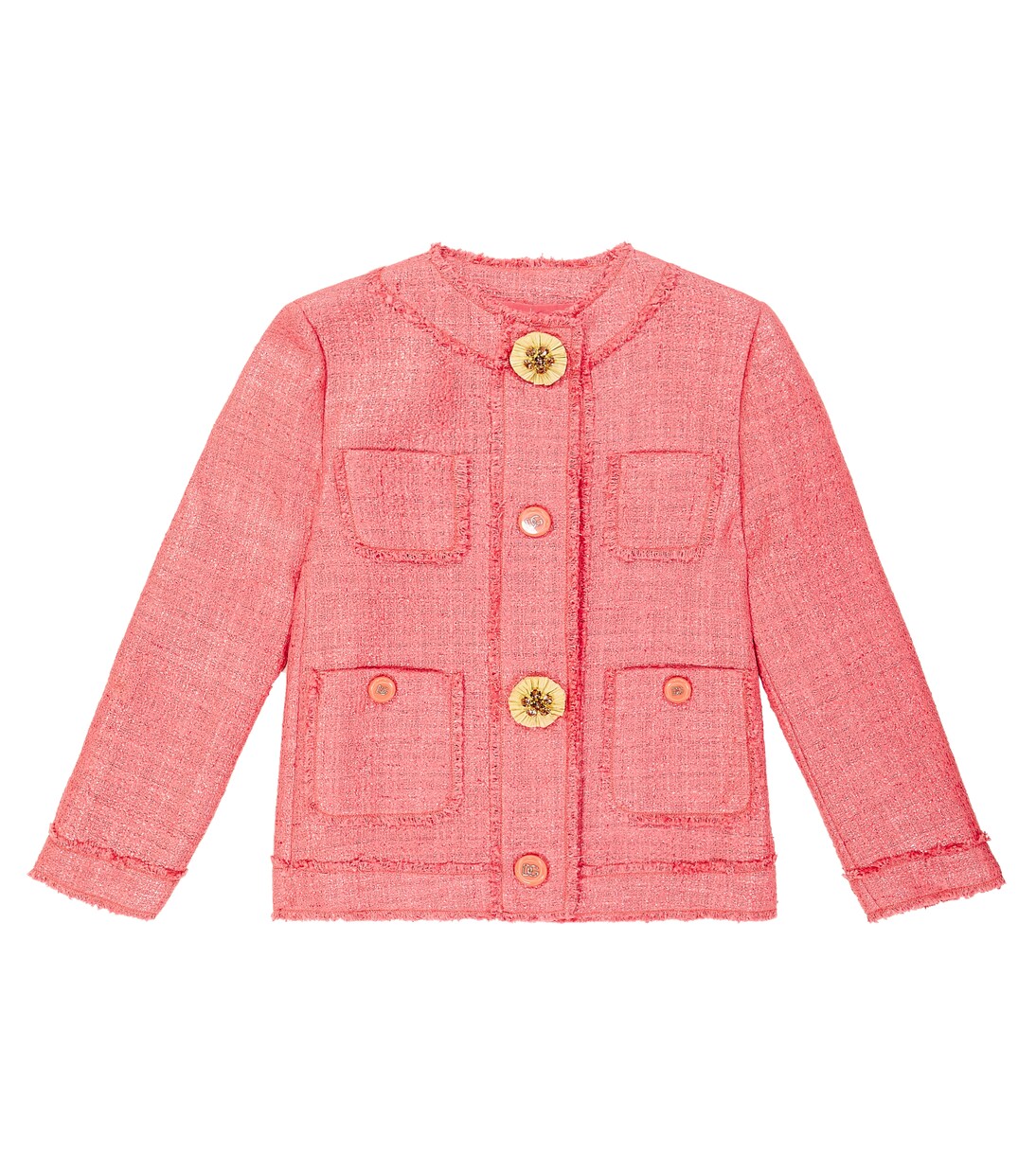 Embellished cotton-blend tweed jacket | Dolce&Gabbana Kids