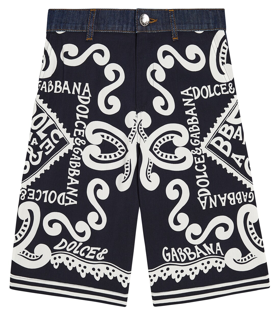 Bermudas de mezcla de algodón con logo | Dolce&Gabbana Kids