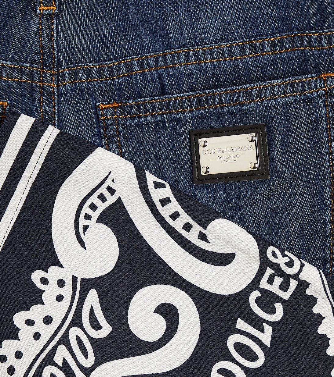 Bermudas de mezcla de algodón con logo | Dolce&Gabbana Kids