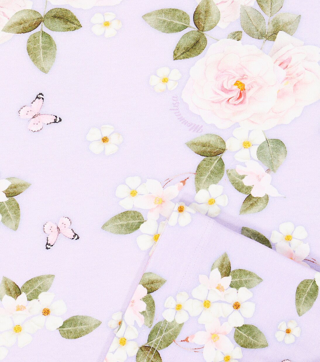 Floral cotton-blend jersey dress | Monnalisa