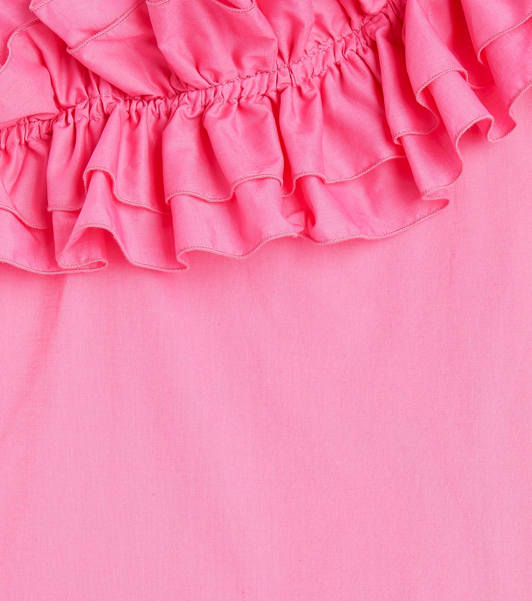 Ruffled asymmetric cotton dress | Monnalisa