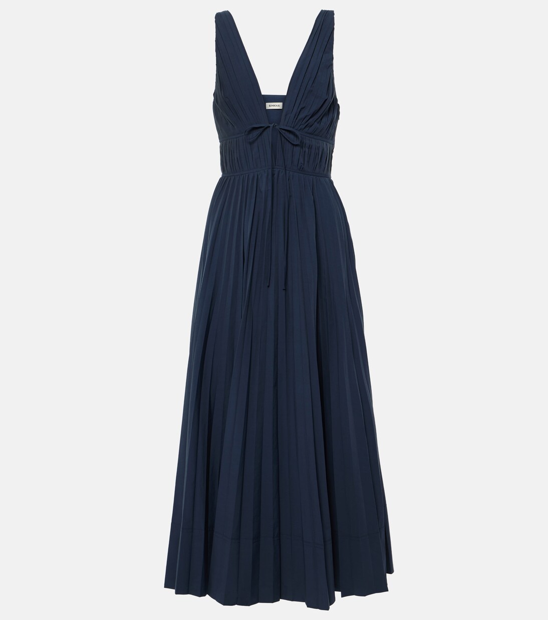 Stephanie plissé cotton-blend gown | Simkhai