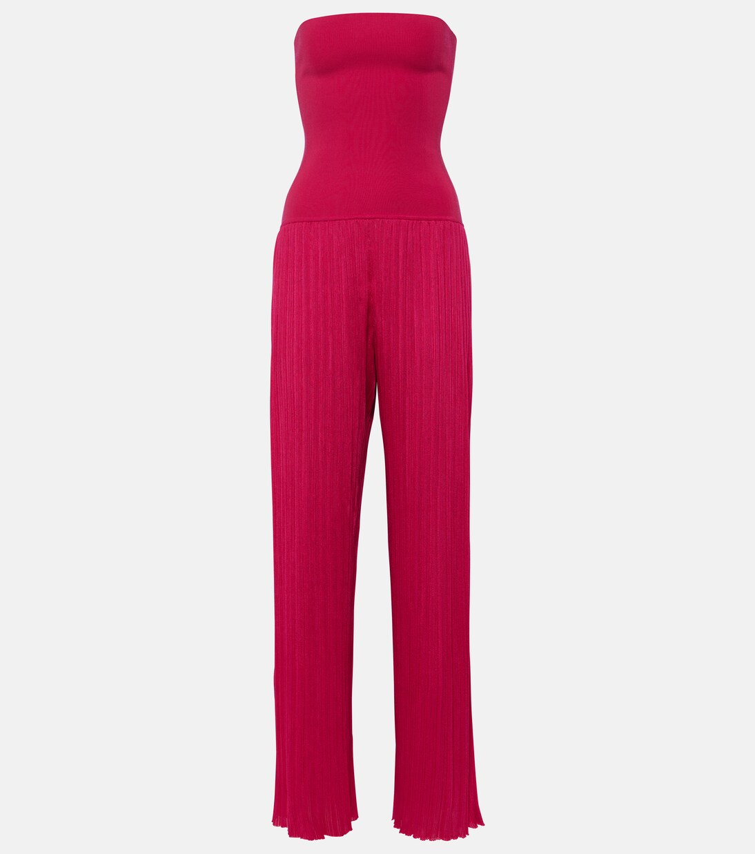 Strapless pleated knitted jumpsuit | Alaïa