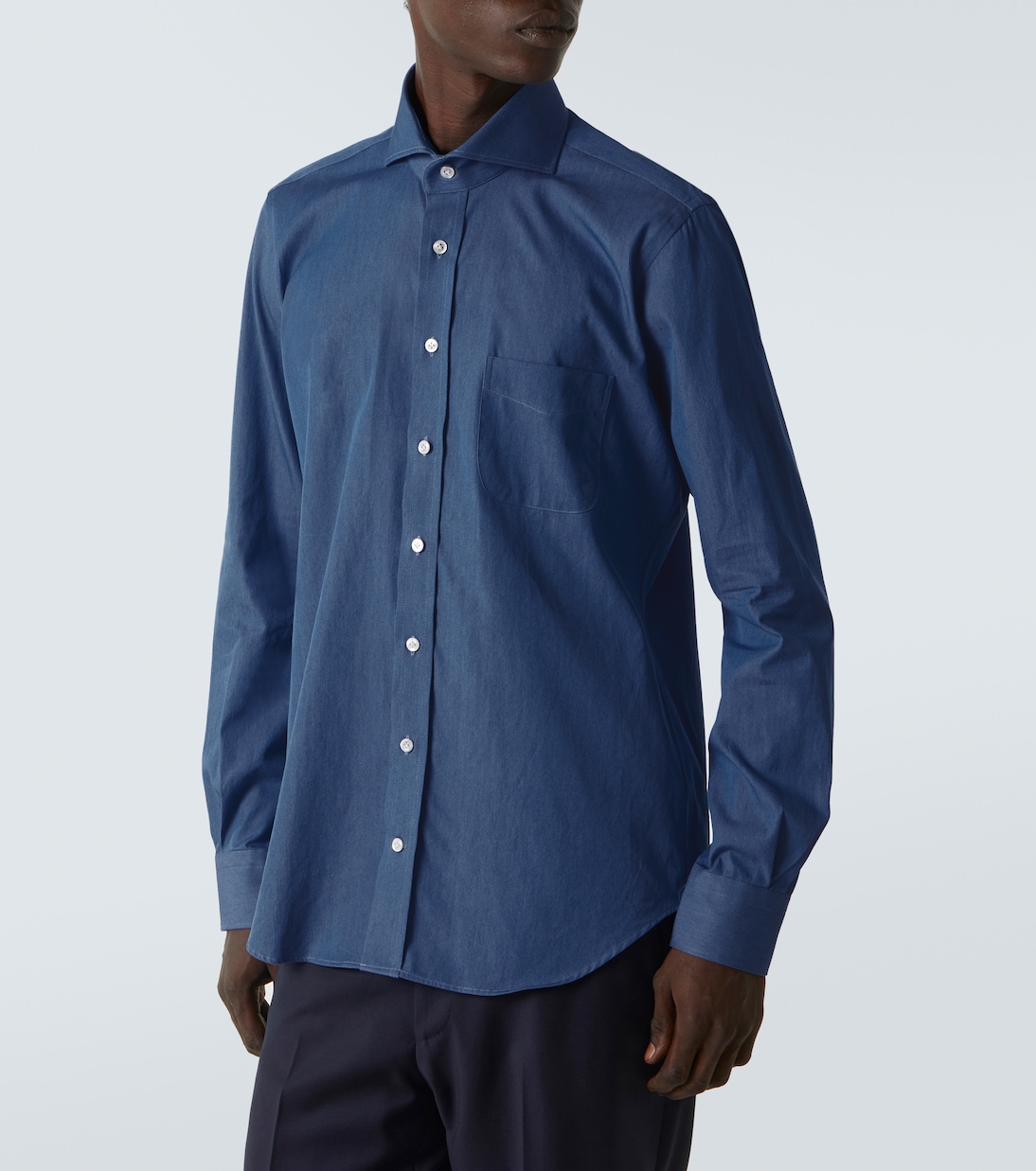Cotton chambray shirt | Thom Sweeney