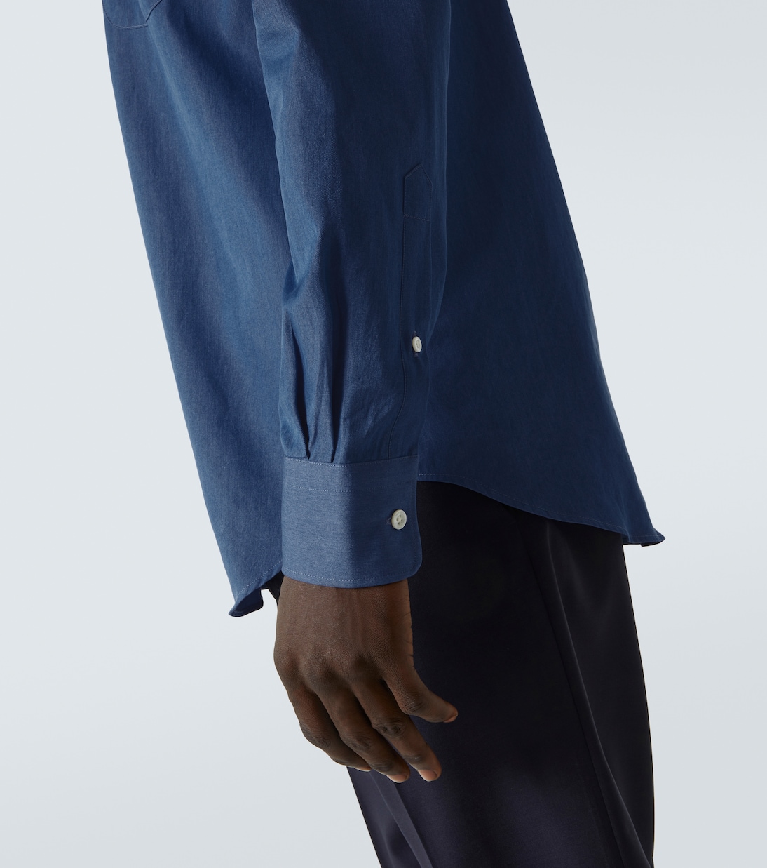 Cotton chambray shirt | Thom Sweeney