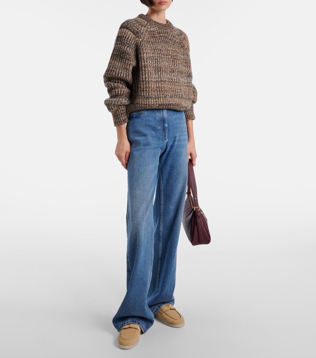 Shearling-lined suede loafers | Prada