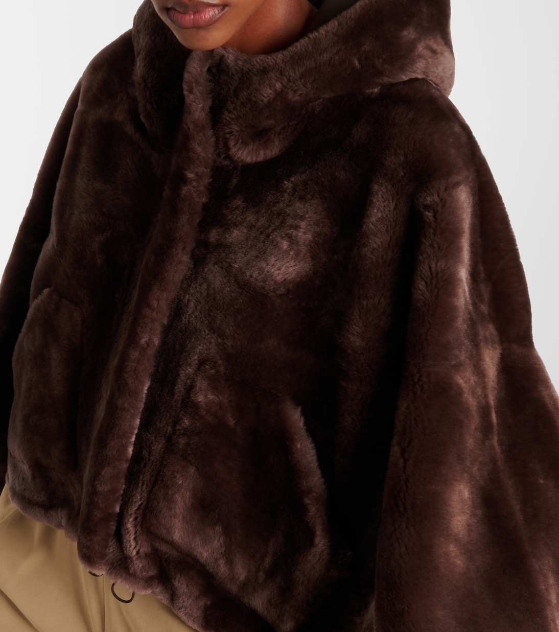 Cropped shearling jacket | Blancha