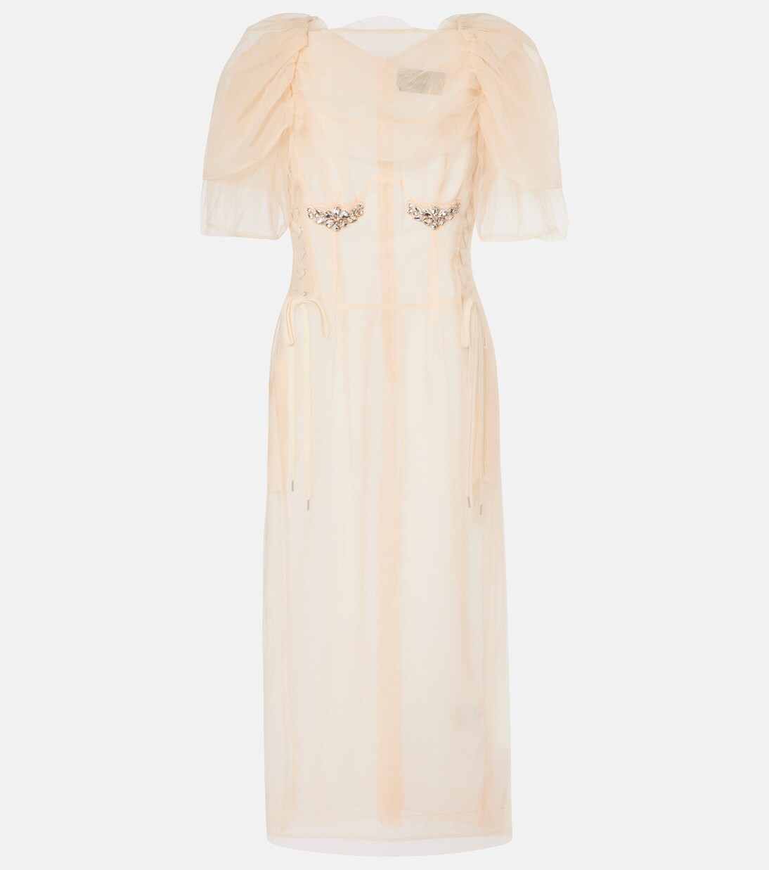 Verziertes Midikleid aus Mesh | Simone Rocha