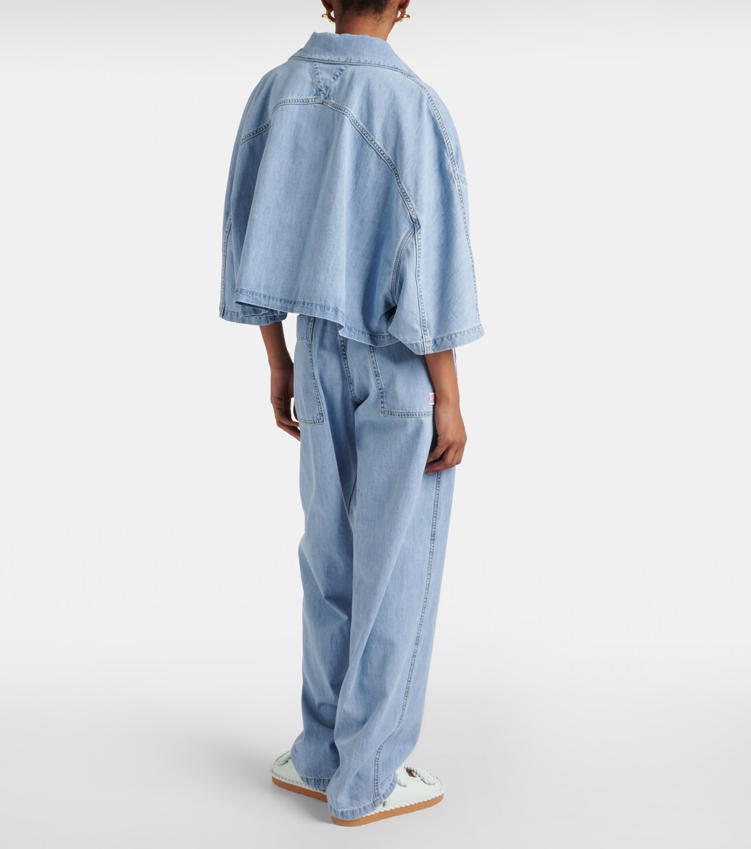 Cropped-Hemd aus Denim | Bottega Veneta