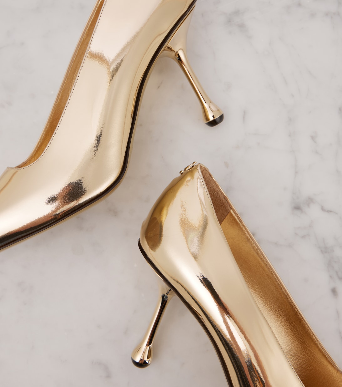 Salones Ixia 80 de piel metalizada | Jimmy Choo