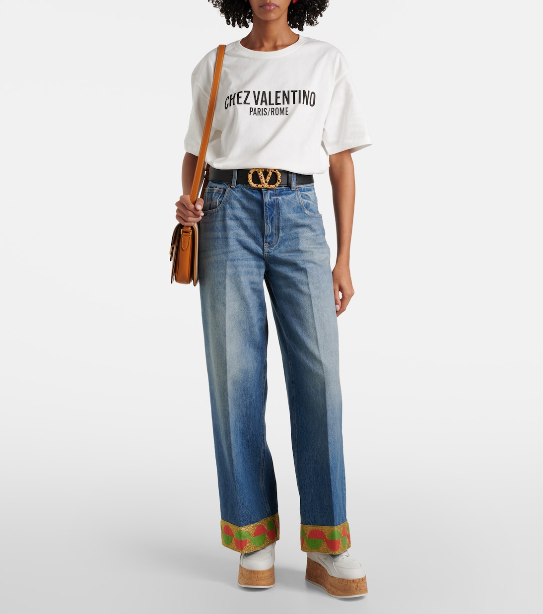 Plateau-Sneakers Freedots XL aus Leder | Valentino Garavani