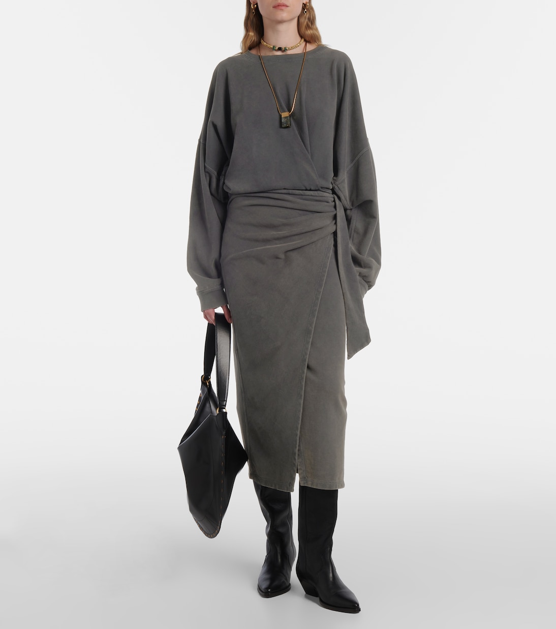 Sweatshirt-Kleid Sandrina aus Baumwoll-Jersey | Marant Etoile