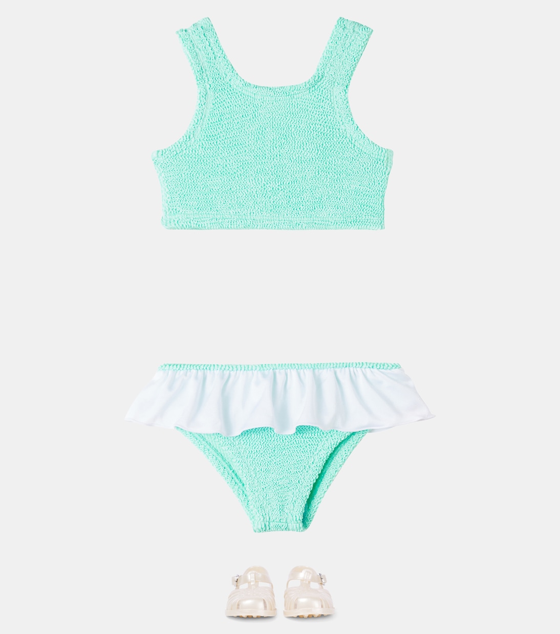 Bikini Olive con volant | Hunza G Kids