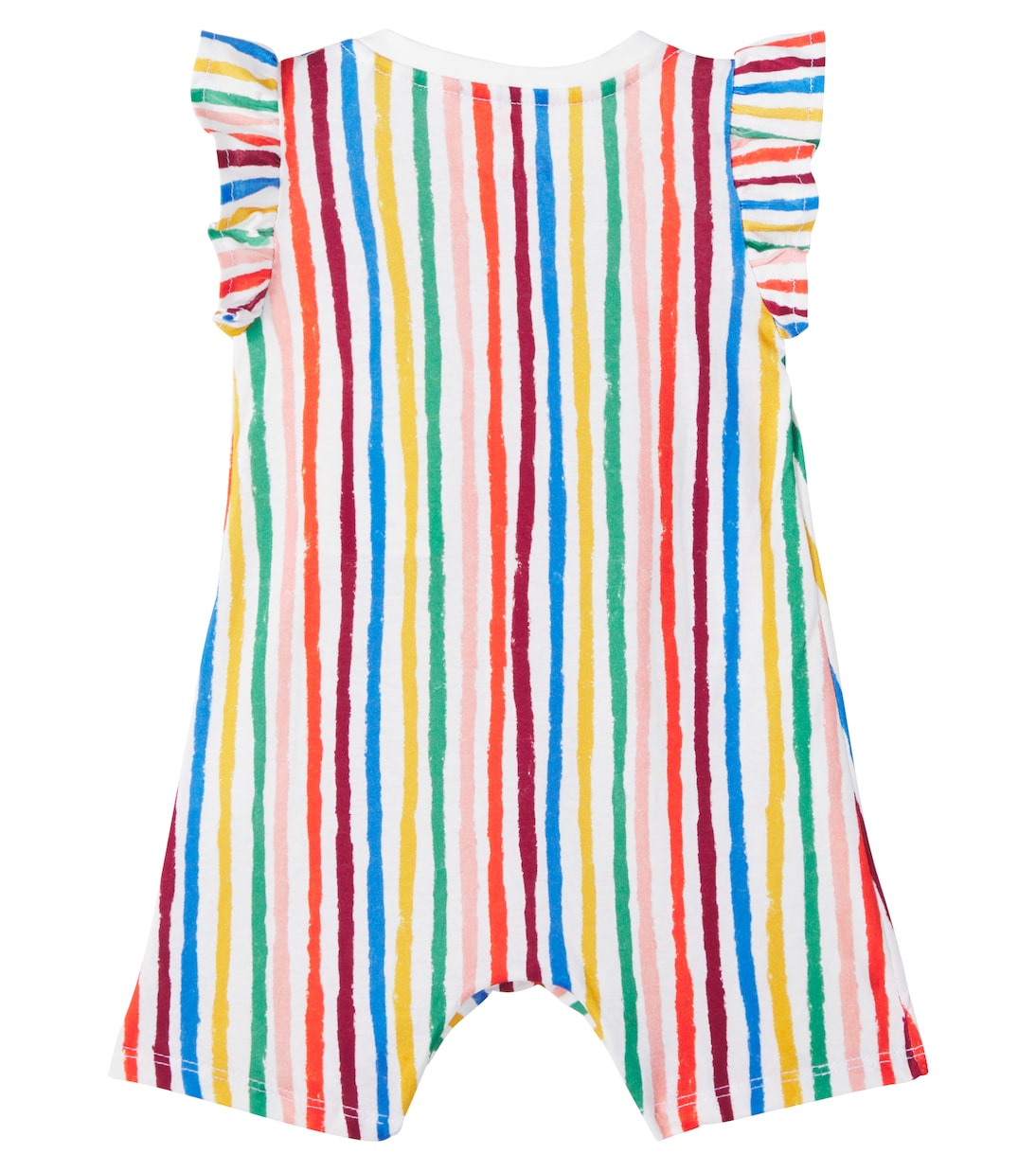 Baby ruffled striped cotton playsuit | Fábula